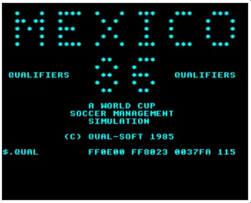 Mexico 86 Finals (1985)(Doctor Soft)[b] screen shot title
